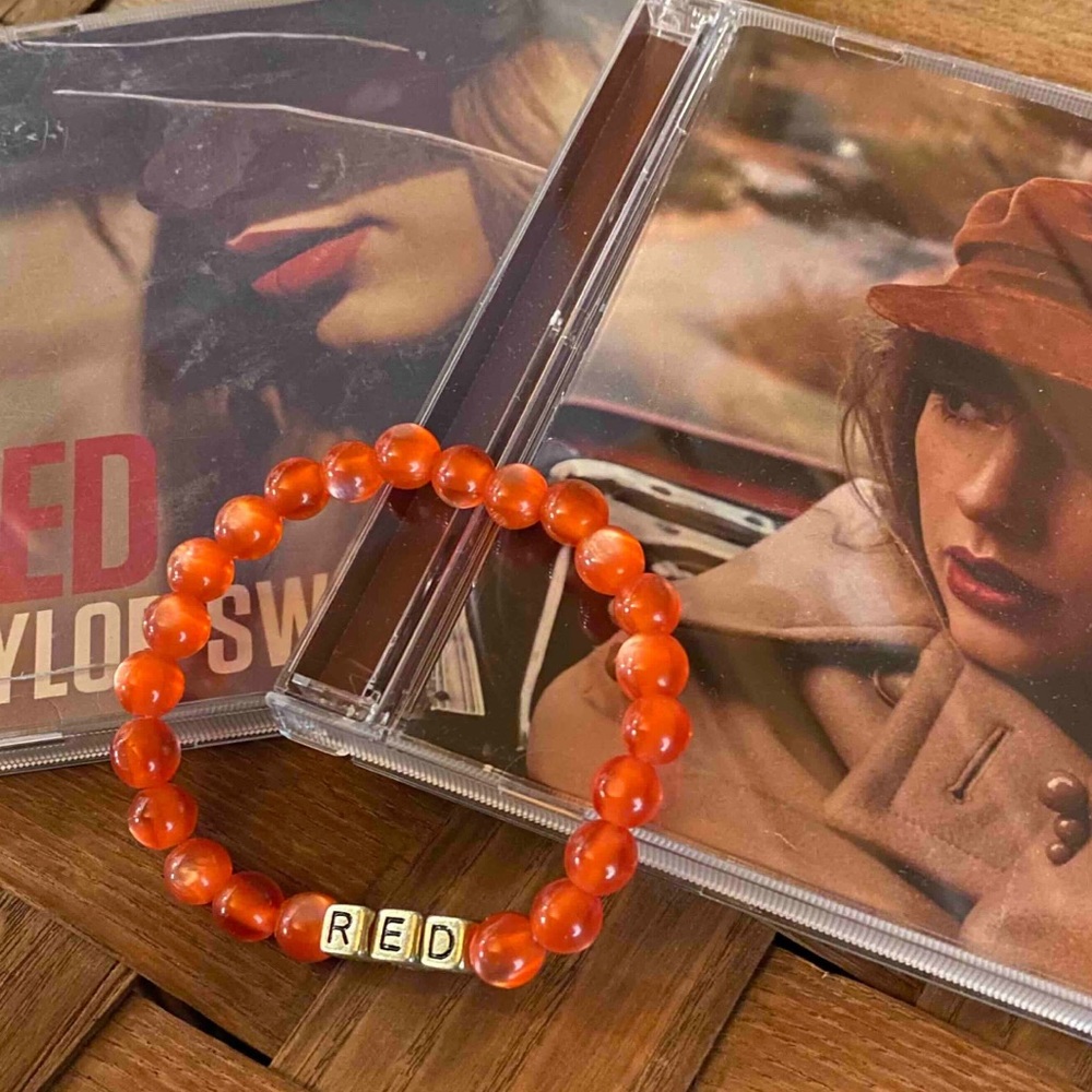 Red Taylor Swift Era Bracelet | Handmade Jewelry
